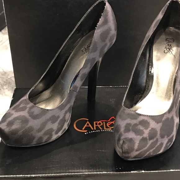 Blue/Black leopard heel - Picture 3 of 3